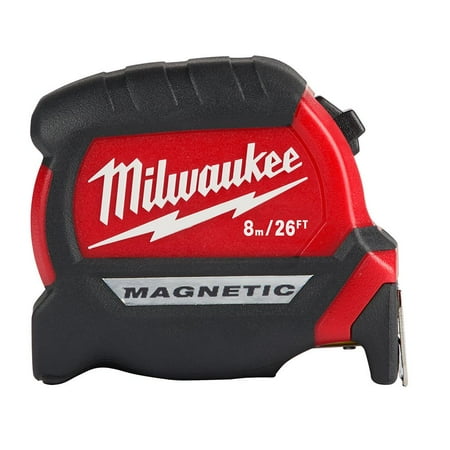 UPC: 0045242560356 | Milwaukee-48-22-0326 8M/26Ft Compact Magnetic Tape Measure
