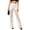 White 03, variant on Karymi Capri Pants for Women Solid Floral Lace Sheer Flare Long Pants, Elastic High Waist See-Through Casual Trousers With Lined Short For Party Club Daily Women's Pants