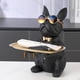 thumbnail image 2 of Almacenamiento bandeja decorativa Bearachild resina bulldog llavero decoración del hogar negro, 2 of 6