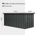 thumbnail image 4 of Kadyn 100 Gallon Outdoor Storage Deck Box Waterproof, Large Patio Storage Bin for Outside Cushions, Throw Pillows, Garden Tools, Lockable (Dark Gray), 4 of 8
