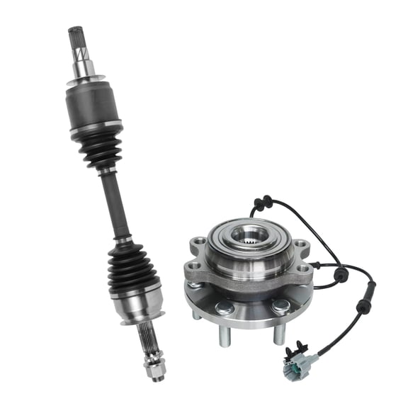 AutoShack Front Left or Right CV Axle Shaft Wheel Hub Bearing Assembly | Replacement for 2005-2018 Nissan Frontier 2005-2015 Nissan Xterra 2009-2012 Suzuki Equator | 2-PC
