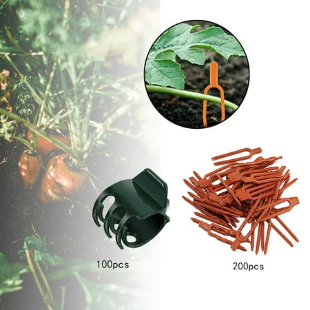 Planting Fork Reusable Plant Fixator Clips for Plants Garden Strawberry Stem 300pcs Red