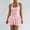 Pink, variant on Beach Vacation Clothes for Women Boho Sleeveless Square Neck Party Dress Summer Solid Color Regular Fit Womens Sun Dresses Streetwear for Summer and Hot Weather XS