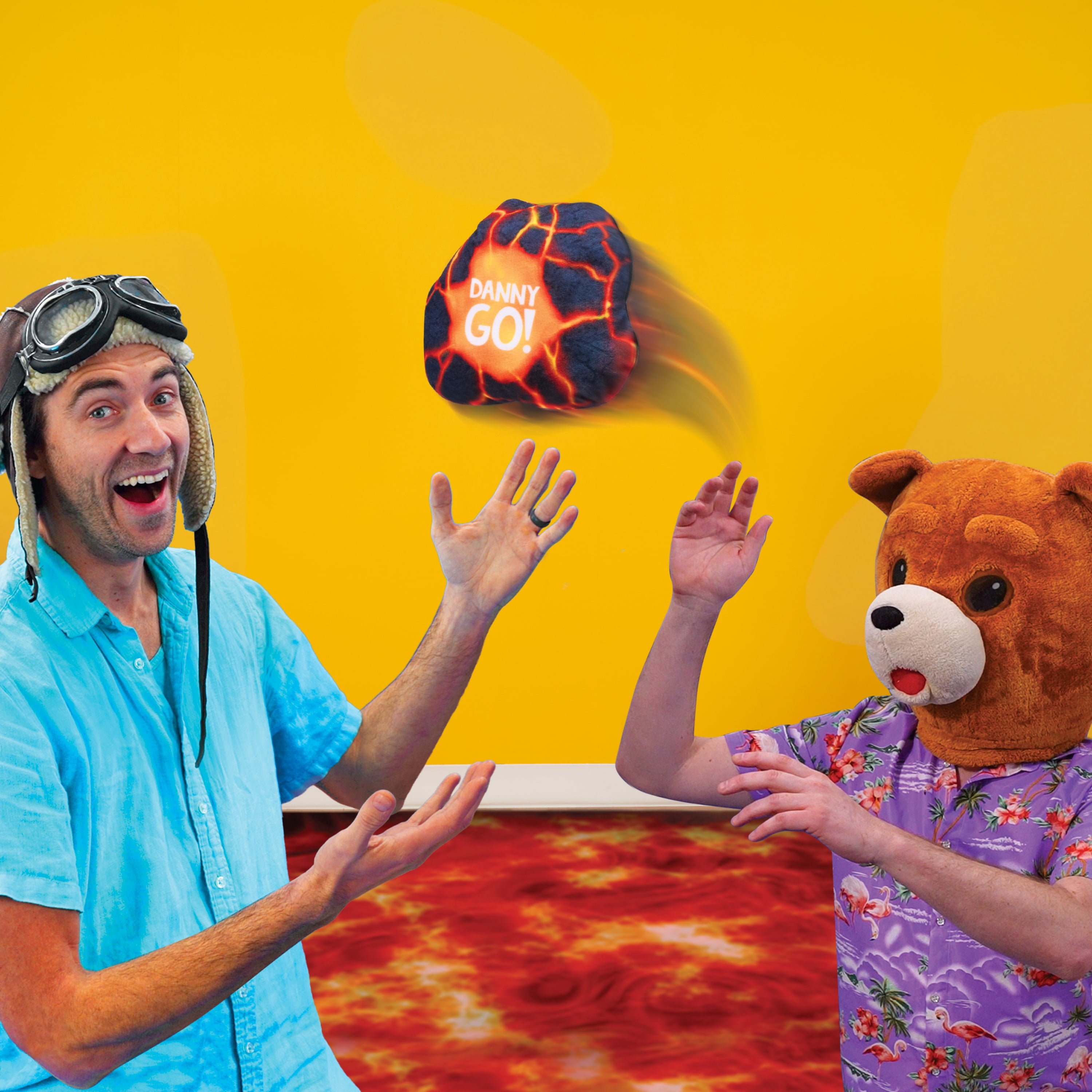 Danny Go! Hot Hot Lava Rock Game, Interactive Toss Game with Lights and Music for Ages 3 and Up