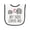 White and Black, variant on Inktastic My Nan Loves Me Grandchild Baby Terry Cloth Bib