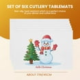 thumbnail image 2 of Christmas-themed Placemat, Fade-Resistant Snowman Cartoon Christmas Front Porch Decor Heat-Resistant Cute Christmas Tree Front Door Entrance Mats for Office Coffee Table, 17.7x13 Inches, 2 of 5