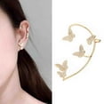 thumbnail image 4 of Leodye 1PCS Diamond Non Pierced Ear Clips 1PC Design Women Fashion Party Daily Wear Ear Jewelry Accessory, 4 of 5