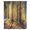 Orange, Amber, Brown, variant on Nature Forest Sheer Curtains 45 Inches Long for Bedroom, Farmhouse Sun Light Green Trees Leaves Light Filtering Privacy Drapes, Breathable Semi Sheer Short Window Treatment for Kitchen Cafe Bathroom