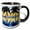 Black/White, variant on 3drose, Honduras, Roatan. Infinity Pool Surrounded by Palm Trees at Sunset., 11oz Mug