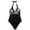 8Black, variant on Jacenvly 2024 One Piece Bathing Suits for Women Clearance Trendy Sleeveless Solid V-Neck Surfing Swimwear Satiny Women Bandage Fashion Bra Beach Bikini Set Swimsuit Beachwear Swimwear Bikinis Yellow