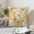 thumbnail image 6 of Kll Groovy Hippie Flower Mushrooms Decorative Throw Pillow Covers Velvet Soft For Couch Sofa Bedroom Living Room Outdoor -18"X18", 6 of 8