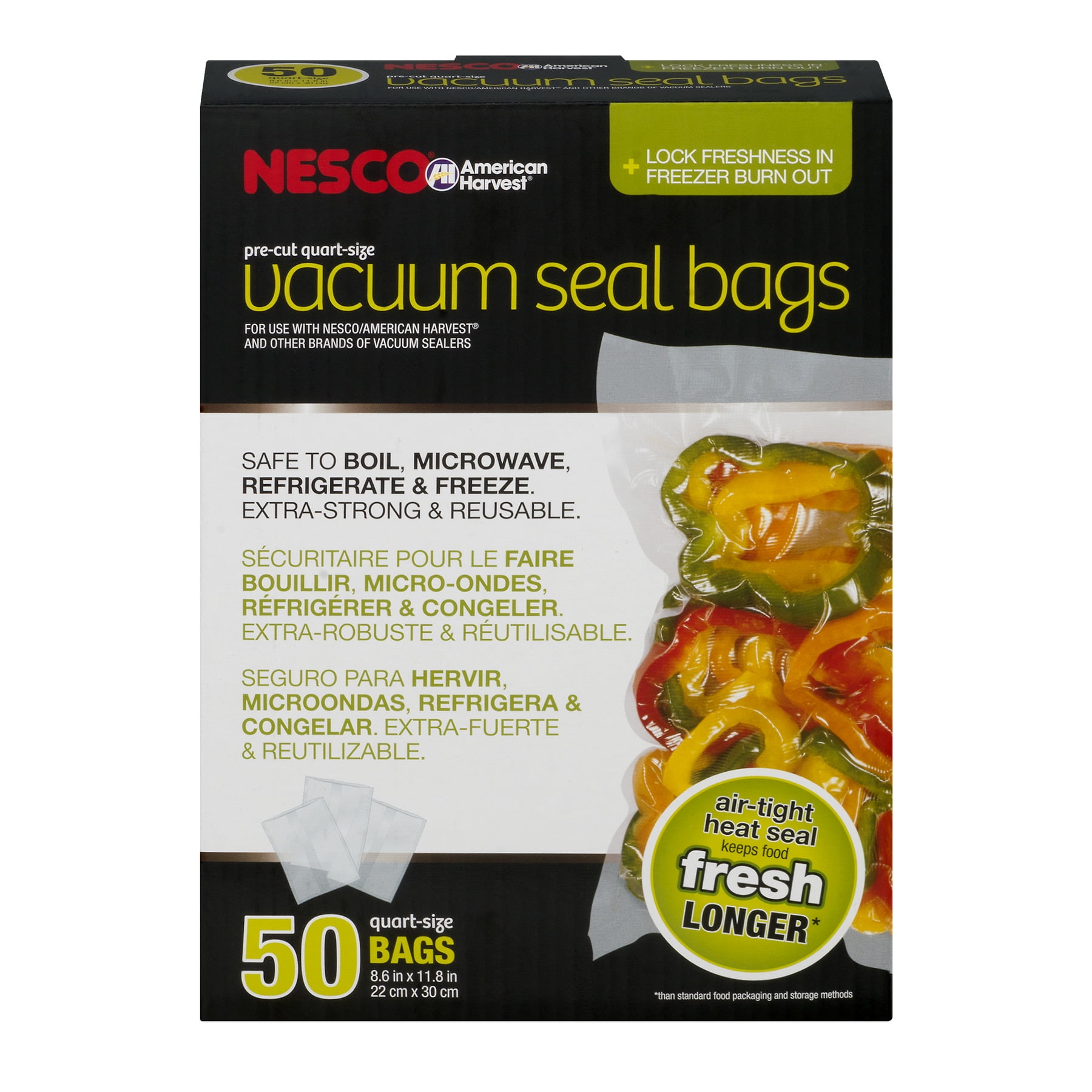 NESCO® VS-05B Vacuum Sealer Bag, 8.6 x 12 Inch, 50 Count