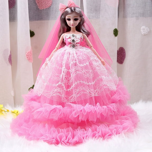 ChicYu 45cm Princess Doll with Big Wedding Dress Included Realistic Fashion Doll for Girls' Pretend Play Storytelling(No Gift Box)