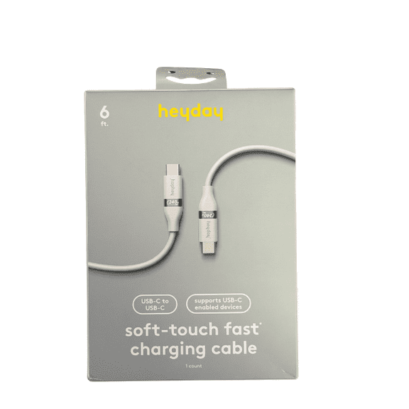 6' USB-C to USB-C Fast Charging Silicone Cable | Stocking Stuffer