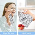 thumbnail image 7 of GZHJMY White Black Dragonfly Flower Wash Cloths 4 Pcs Small Cotton Wash Towels for Bathroom, 7 of 7