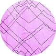 thumbnail image 1 of Ahgly Company Indoor Round Solid Purple Modern Area Rugs, 6' Round, 1 of 4