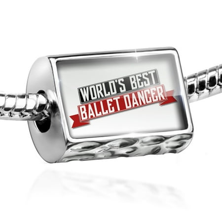Bead Worlds Best Ballet Dancer Charm Fits All European (World Best Shuffle Dancer)