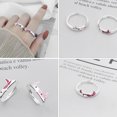thumbnail image 3 of 2 anillos creativos de becerro de año de buey, anillo de apertura ajustable, elegante anillo unisex., 3 of 5