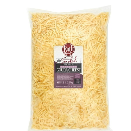 Emmi Roth Natural Smoked Shredded Gouda Cheese, 5 Pound - 4 per case.