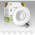 thumbnail image 1 of 6 Inch LED Recessed Light, Swivel Retrofit Can Downlight, Dimmable Directional Ceiling Light, CRI 90, 15W (110W Replacement), 1060 Lm, 5000K (Daylight), ETL, Energy Star, 6 Pack, 1 of 5