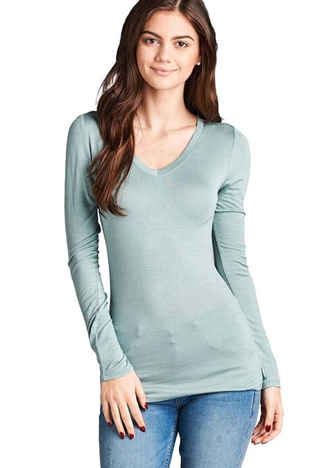 Long sleeve V Neck Rayon Spandex Jersey 