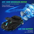 thumbnail image 5 of JOYLDIAS 24V 360 Degrees Rotating Ride On Drift Car Electric Drifting Go Kart Kids Gifts with High/Low Speed,24V Brushless Motor,Flashing Lights,Flag,Music,Bluetooth(Black), 5 of 12