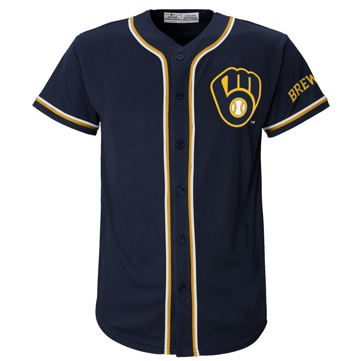 MLB Milwaukee Brewers Youth Primary Color Synthetic Jersey