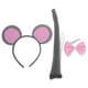 thumbnail image 3 of Conjunto de disfraz de ratón de 3 piezas: incluye orejas de ratón, diadema, pajarita y cola de ratón, accesorios de ratón para Halloween, disfraces, fiestas, cosplay y eventos temáticos, 3 of 7