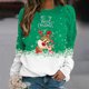 thumbnail image 2 of Moda navideña para mujer, informal, de manga larga, cuello redondo, estampado, sudadera para mujer, Tops Pompotops gfhjh14493, 2 of 5