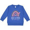 thumbnail image 2 of Inktastic Gigi and Papa Love Me Rainbow Toddler Sweatshirt, 2 of 4