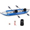 Sea Eagle 420X Explorer Inflatable Kayak- Fishing, Touring, Camping, Exploring & White Watering-Self Bailing, Removable Skeg, Drop Stitch Floor- Pro Package