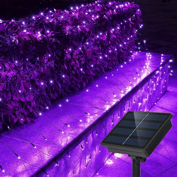 LINLIN Solar Net Lights Outdoor Mesh Lights, Waterproof 200LEDs 3x2m Net Mesh Fairy Light 8 Modes Solar String Light Christmas Tree-wrap Decorative Lights for Patio Balcony Wall Roof