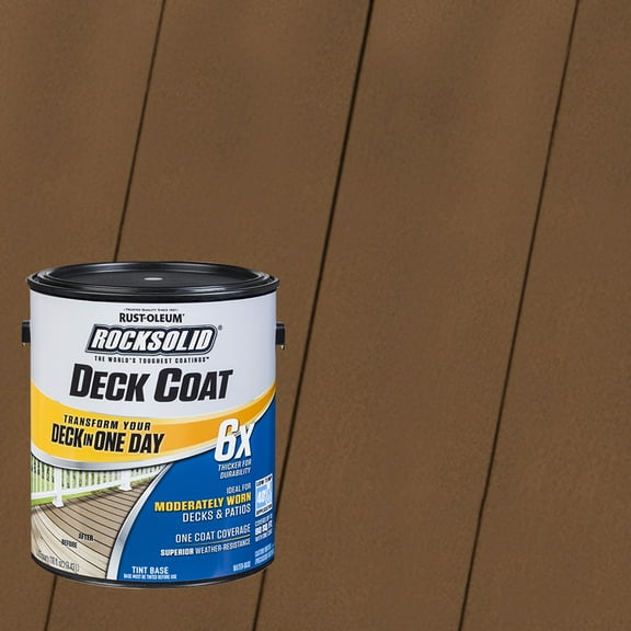 Chocolate, Rust-Oleum RockSolid 6X Exterior Wood Deck Coat-319628T, Gallon
