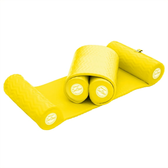 TRC Recreation Super Soft Sun Cliner Pool Float Water Hammock, Yellow