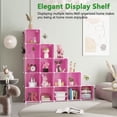 thumbnail image 2 of Organizador de almacenamiento en forma de cubo C&AHOME con 16 estantes cúbicos, color rosa UPCS16P, 2 of 9