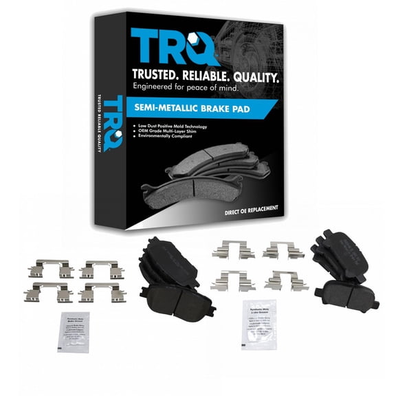 TRQ Front & Rear Semi-Metallic Disc Brake Pad Kit for 2002-2006 Toyota Camry New BFA20216