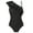 Black, variant on Lovskoo 2024 Women Swimsuit One Piece Bathing Suit Ladies Trendy Solid Color Tight Fitting Bikini Swimsuit Black