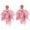 Pink, variant on Handmade Fabric Tassel Earrings for Women Bohemian Drop Earrings Jewelry White