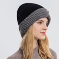 thumbnail image 2 of vnanda Thermal Hat Unisex Winter Hat Knitted High Elasticity Soft Warm Baggy Anti-slip Regular Fit Double-sided Wear No Brim Windproof Ear for Women, 2 of 8