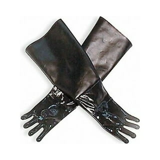 Black & Orange Ultralight Polyester Rubberized Yoga Gloves for Sweaty Hands