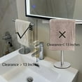 thumbnail image 3 of ZEN Bath Hand Towel Holder Standing, 13 Inch T-Shape Towel Bar Rack Stand, SUS304 Stainless Steel Brushed Finish,Tower Bar for Bathroom Kitchen Vanity Countertop, 3 of 7
