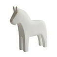 thumbnail image 1 of Figura de caballo Dala sueco de madera tallada a mano, adorno decorativo para el hogar Blanco, 1 of 9
