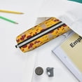 thumbnail image 6 of Fotbe Mushroom Pattern Leather Pencil Case, Pencil Pouch with Durable Zipper, Compact and Stylish Organizer for Stationery, Art Supplies, Travel Essentials, 6 of 7