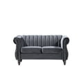 thumbnail image 3 of Uspridefurniture Adibah Velvet 60" Rolled Arms Loveseat,Gray, 3 of 5