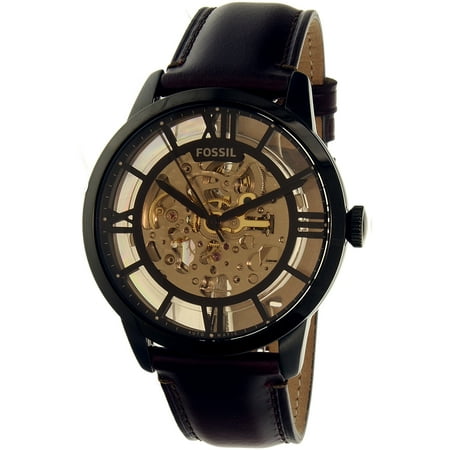 Fossil Set Wrist Watch - Fossil Men's Townsman ME3098 Brown Leather Automatic Dress Watch