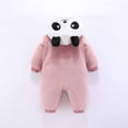 thumbnail image 4 of Lilgiuy Autumn Winter Infant Toddler Baby Long Sleeve Animal Ear Hooded Romper Zipper Jumpsuit，Pink,3-6 Months Fall for 2022 Spring Winter, 4 of 5