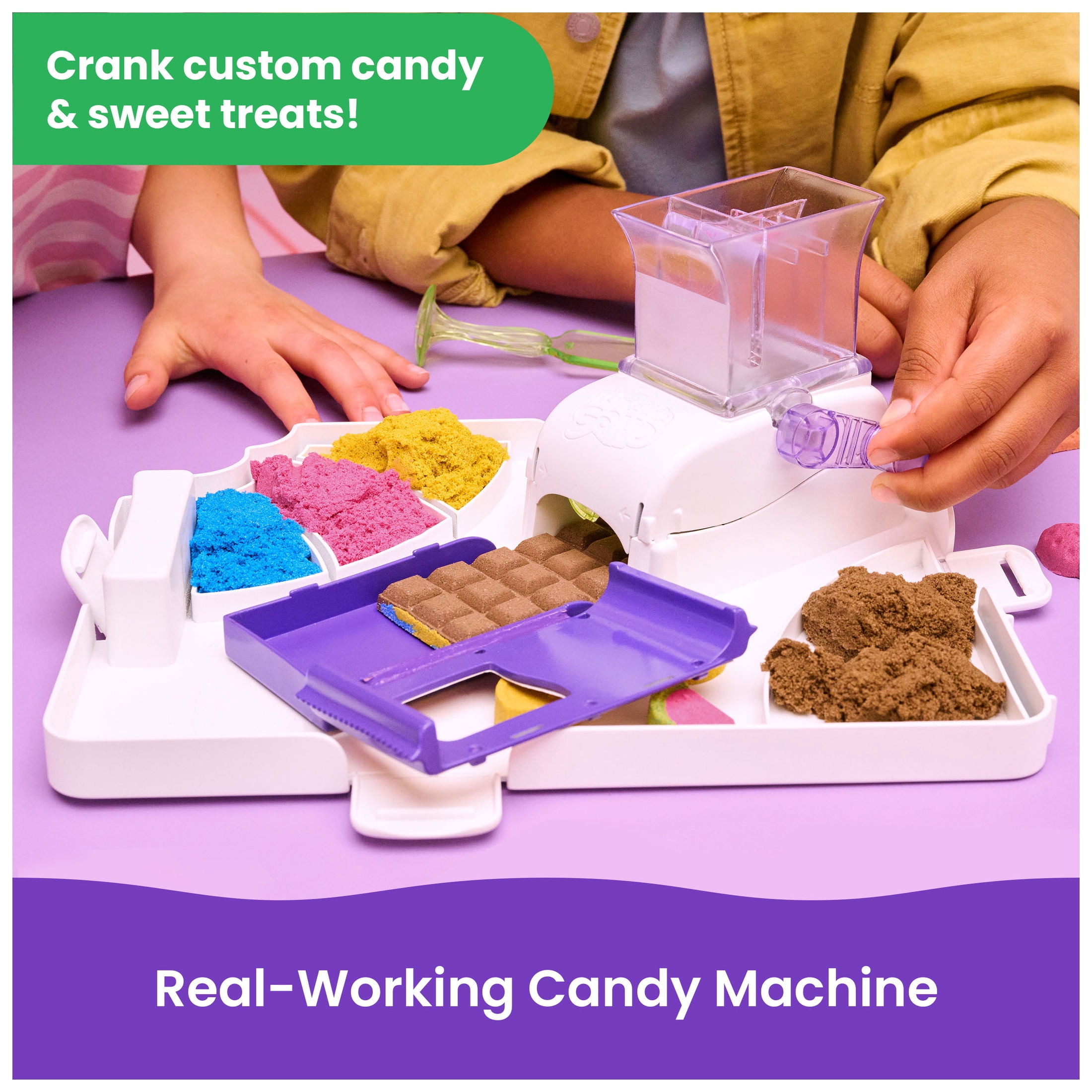 Kinetic Sand, Sweet Station with 1lb Play Sand, Tools & Candy Machine for Kids 5 and up