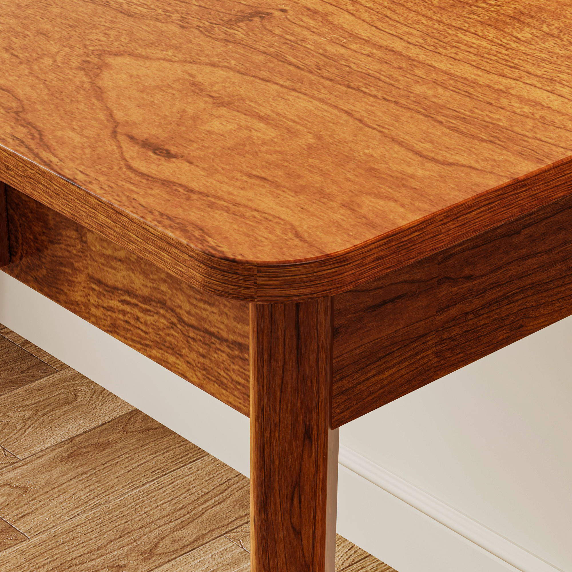KULAGAGA Solid wood Leg Computer Desk Office Computer Desk Wood Writing Gaming Desk Workstation Desk for Home Office