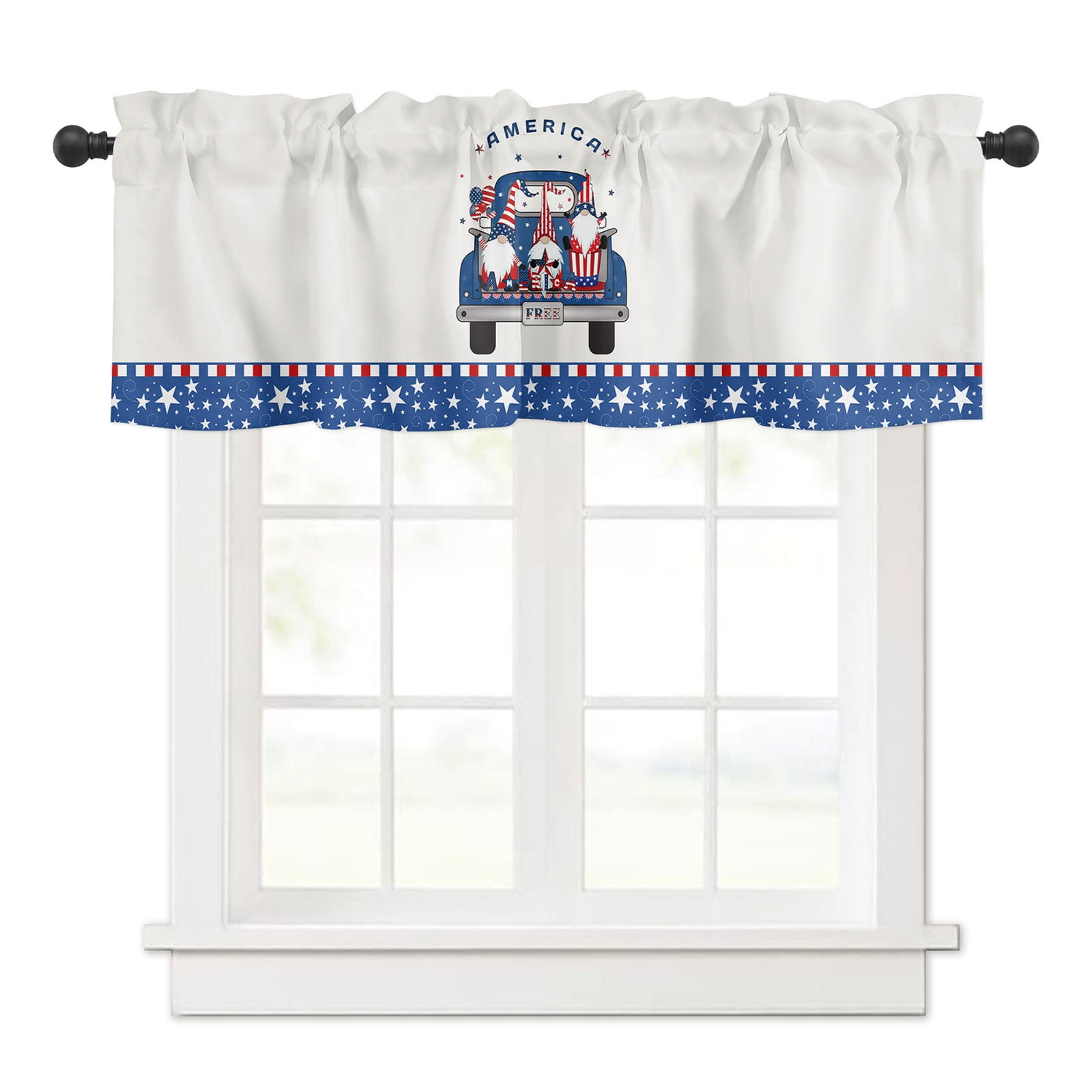 Yuedong 1Pc Windom Curtains,137*45cm Window Trim Curtain Rod Pocket Valance for Kitchen/Living Room,Red Farm Truck with American Flag and Fireworks - Walmart.com Yuedong 1Pc Windom Curtains,137*45Cm Window Trim Curtain Rod Pocket Valance For Kitchen/Living Room,Red Farm Truck With American Flag And Fireworks - Walmart.Com