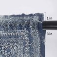 thumbnail image 5 of Boho Blue Valance Curtains for Kitchen/Living Room/Bathroom/Bedroom Window, Rod Pocket Small Topper Half Short Window Curtains Voile Sheer Scarf, Vintage Ethnic Modern Geometric Abstract 54"x18", 5 of 8